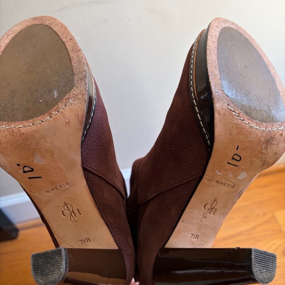 Cole Haan Nike Air | Nola Slouchy Knee High Boots Platform Nubuck Brown Size 7.5 - Picture 8 of 8